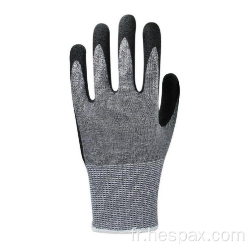 Gants de l&#39;industrie anti-verre nitrile HESPAX Sandy Nitrile